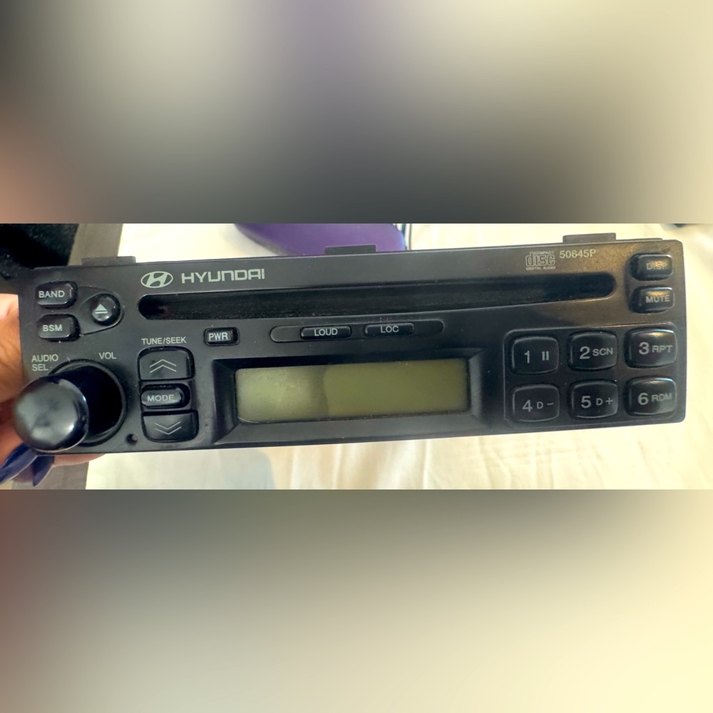 Black Portable CD Player Car Stereo - Black